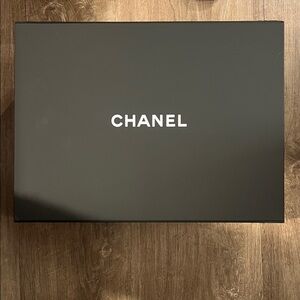 CHANEL Black Gift Box with White Logo